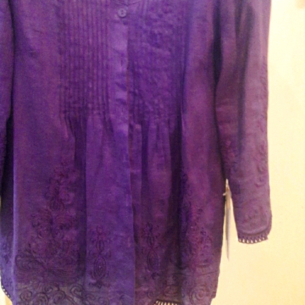 linen top by JSong